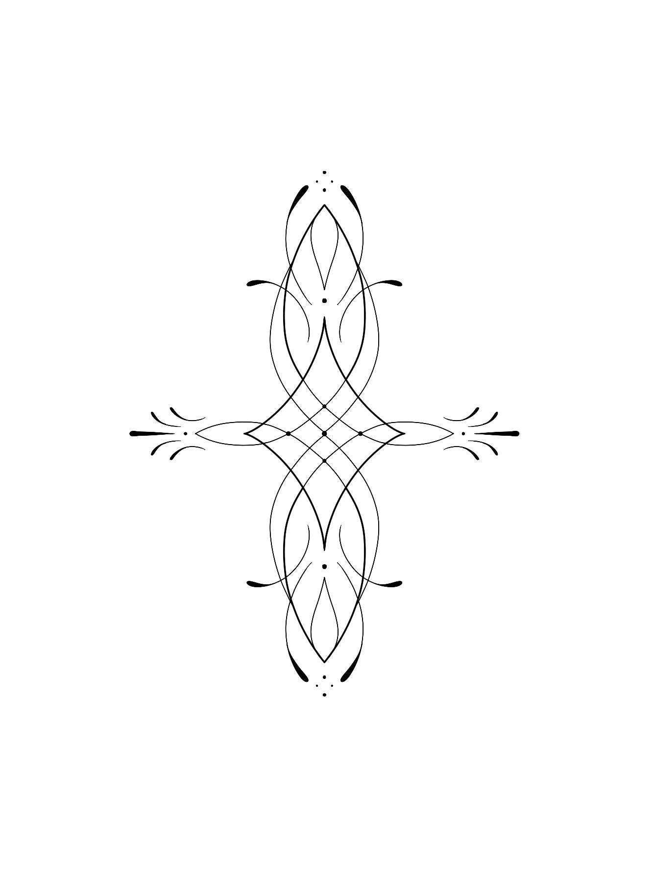Linework Cross Ornament